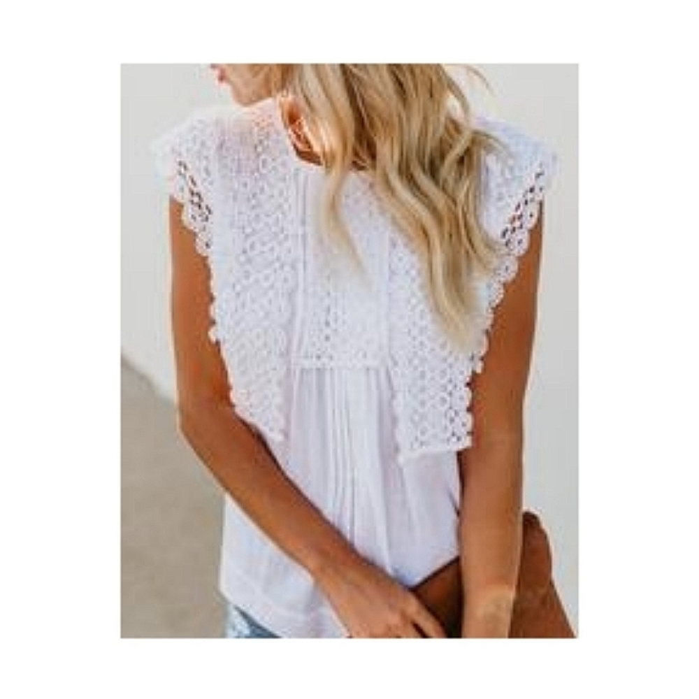 NWOT VICI Collection Cotton Crochet Top - Picture 5 of 6